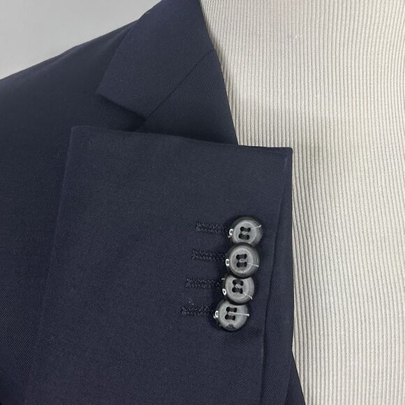 Combatant Gentlemen 44R Modern Fit Sport Coat Black Two Button Double Vented - Picture 5 of 8